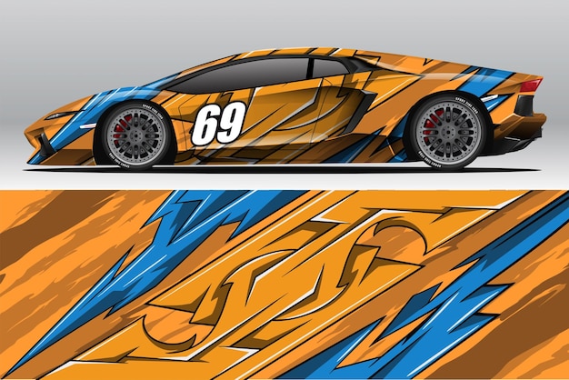 Car wrap decal designs for racing livery or daily car vinyl sticker