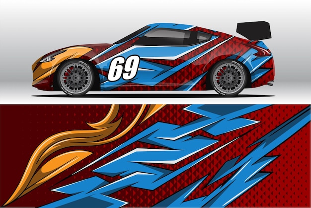 Car wrap decal designs for racing livery or daily car vinyl sticker