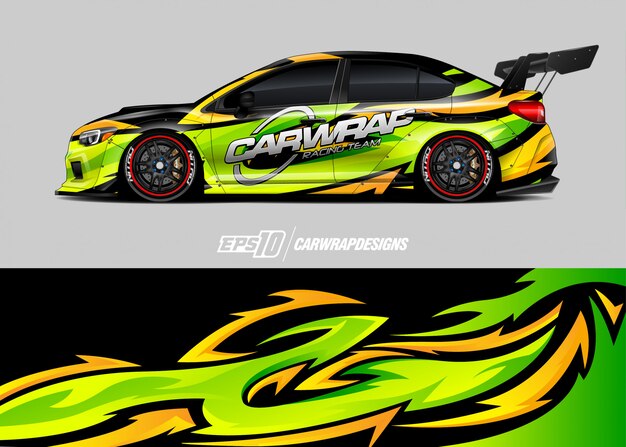 Car wrap decal template