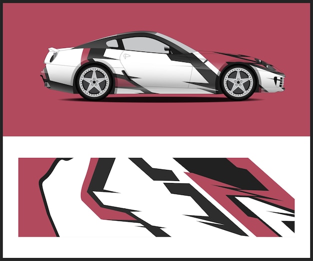 Vector car wrap decal vinyl sticker design