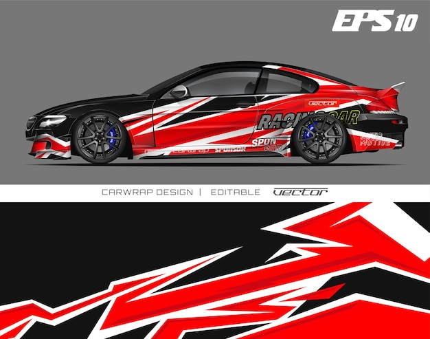 Car wrap design modern racing background design for vehicle wrap racing car rally etc