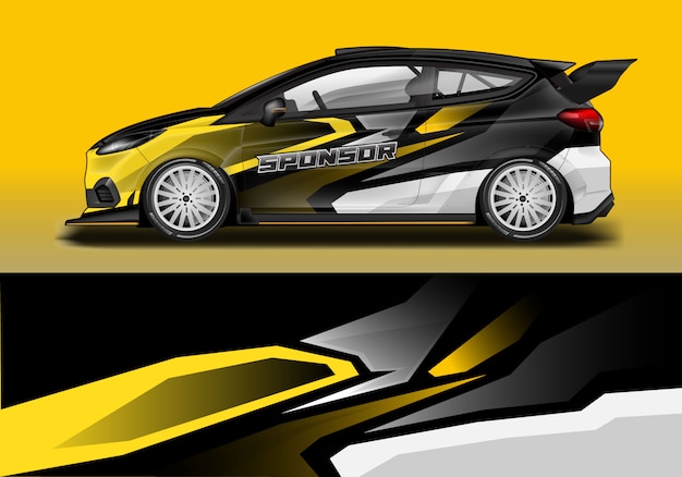 Car wrap design  template and ready print