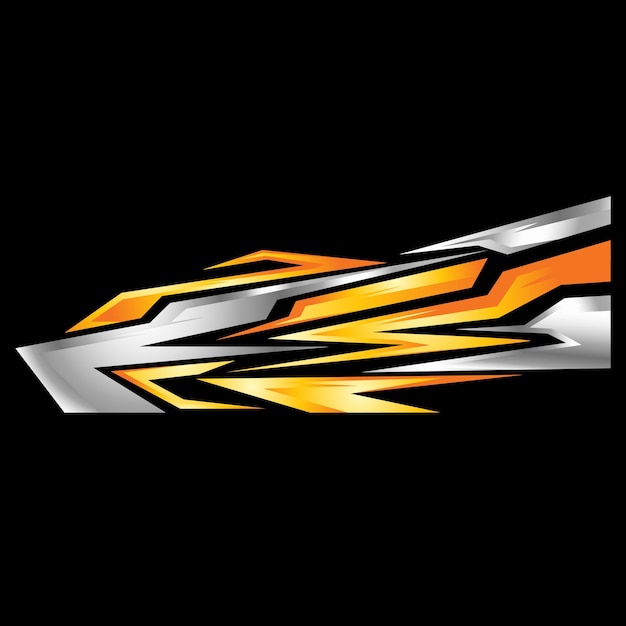 Car wrap design vector Livery design voor racerauto's bus hatchback