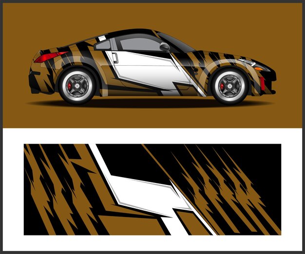 Car wrap design vector