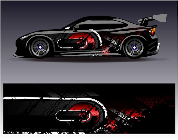 ベクトル カーラップデザインベクトル グラフィック・アブストラクト・ストライプ・レーシング 車両ラリーレースの背景デザイン