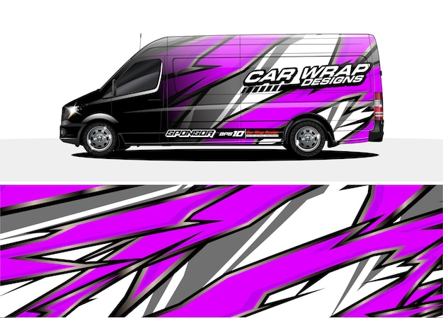 Vector car wrap design for vehicle vinyl sticker