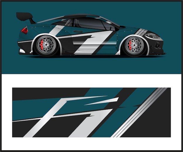 car wrap design with premium Vector template