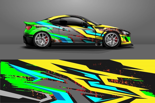 Car wrap design. 