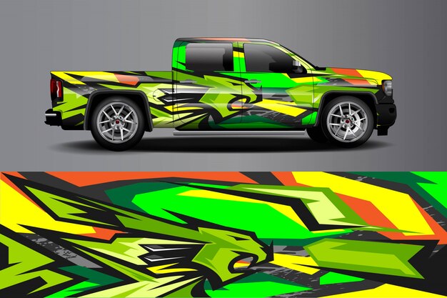 Car wrap design. 