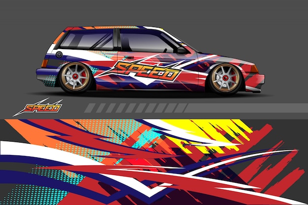 Car wrap design. 