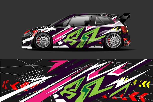 Car wrap design. 