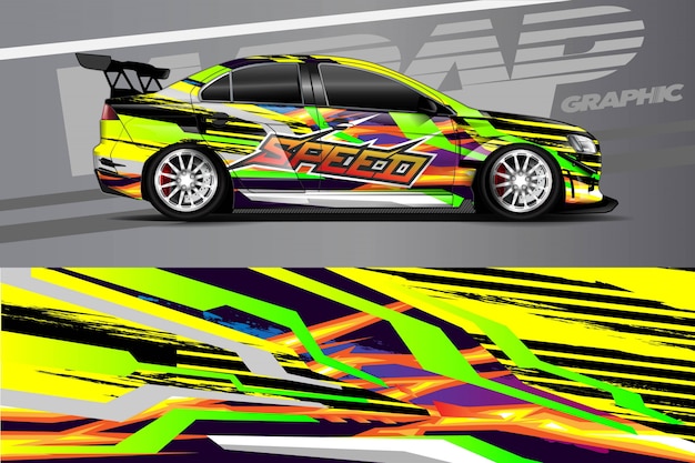 Car wrap design. 