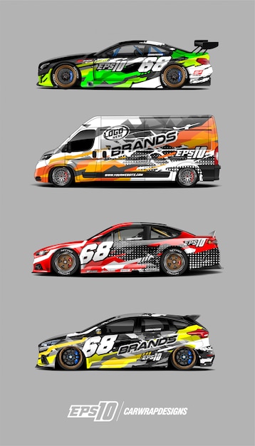 Car wrap designs set