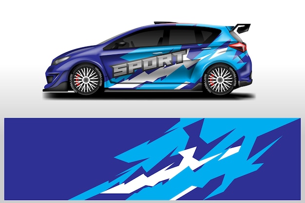 Car wrap designs vector background graphic file ready to print and editable eps 10