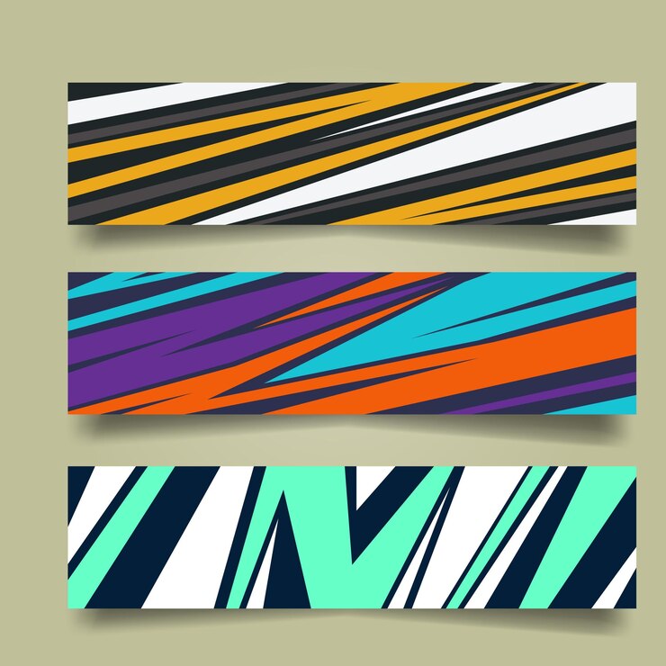 Vector car wrap geometric design