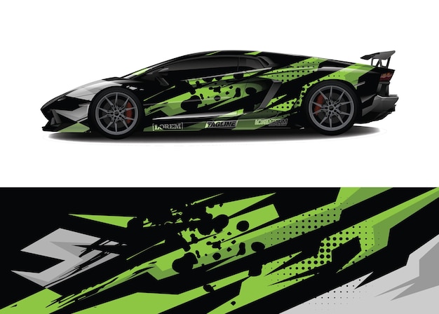 Car wrap graphic racing abstract background for wrap and vinyl sticker