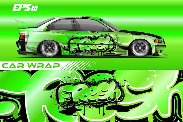 car wrap graphic racing abstract background