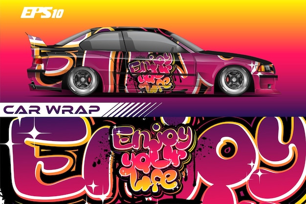 car wrap graphic racing abstract background