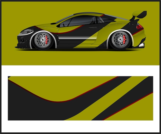 Vector car wrap illustratie voor auto vinyl branding