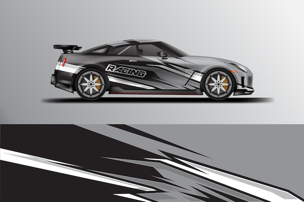 Car wrap ontwerp vector race achtergrond