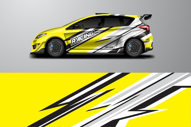 Car wrap ontwerp vector race achtergrond