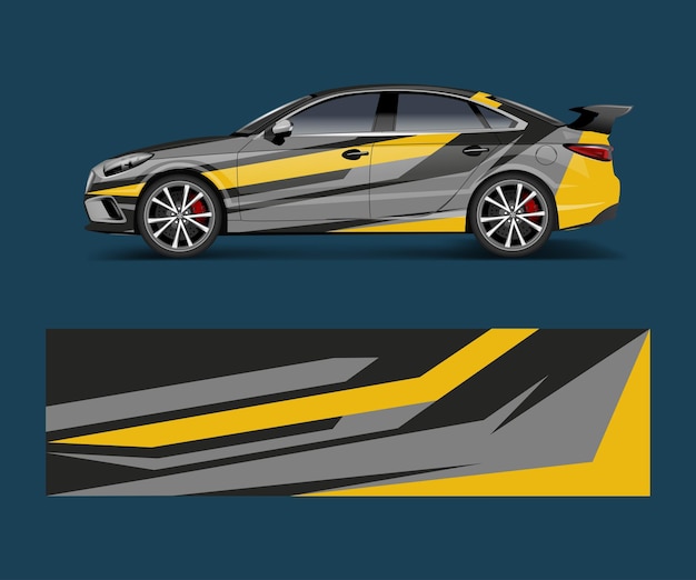 Car wrap ontwerp voor sportwagen Car wrap ontwerp voor branding services bedrijf