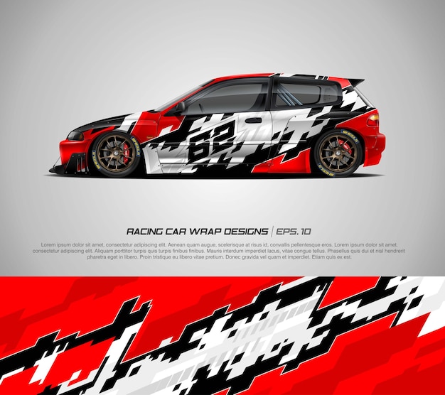 Car wrap for racing livery