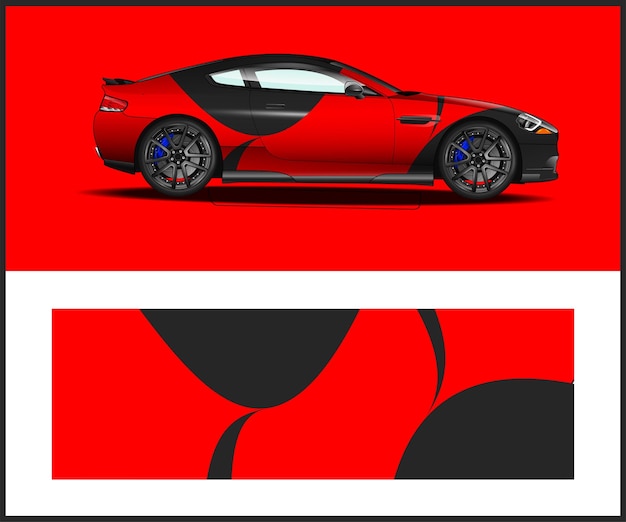 Car wrap sticker ontwerp concept abstracte streep race achtergrond