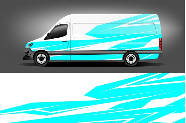 Car wrap van design vector graphic background designs