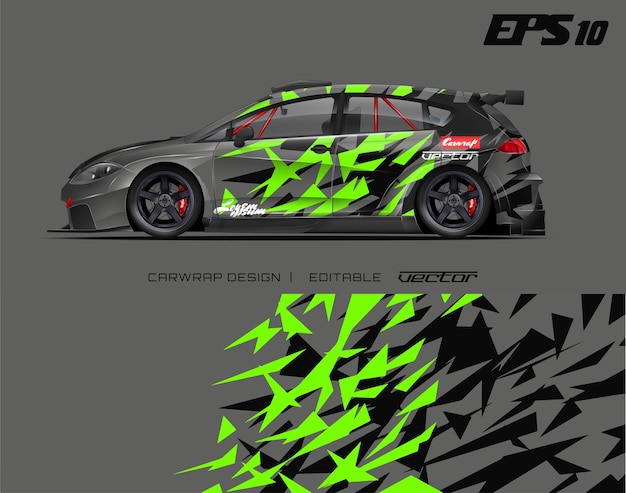 Car wrapping design with abstract design Racing background design for race car adventure vehincle