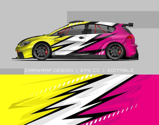 Car wrapping design con texture astratta abstract racing background