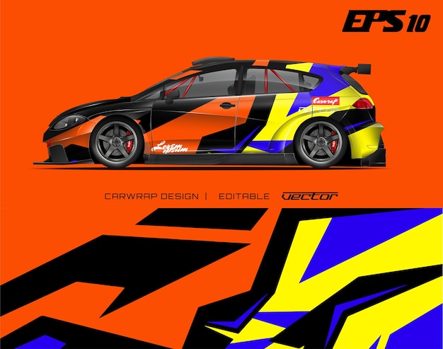 Car wrapping design with abstract texture.racing background designs for race car, adventure vehicle.