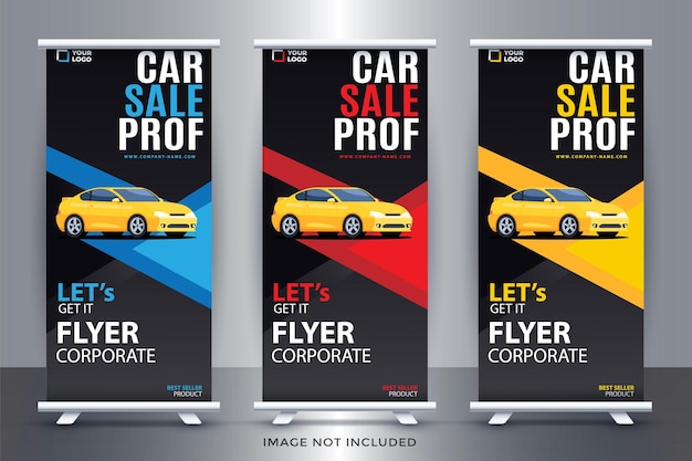 car x roll-up banner template