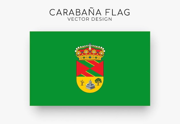 Carabana flag Detailed flag on white background Vector illustration