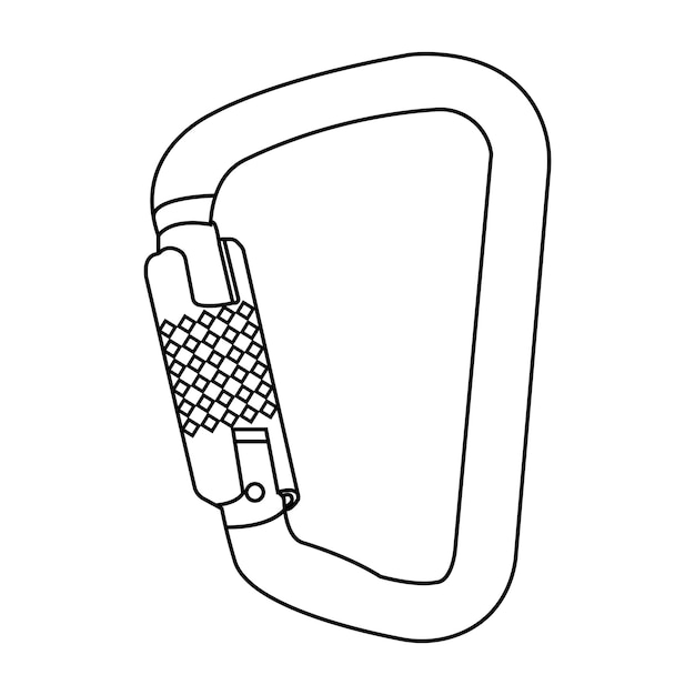 Premium Vector | Carabiner mountain equipment icon