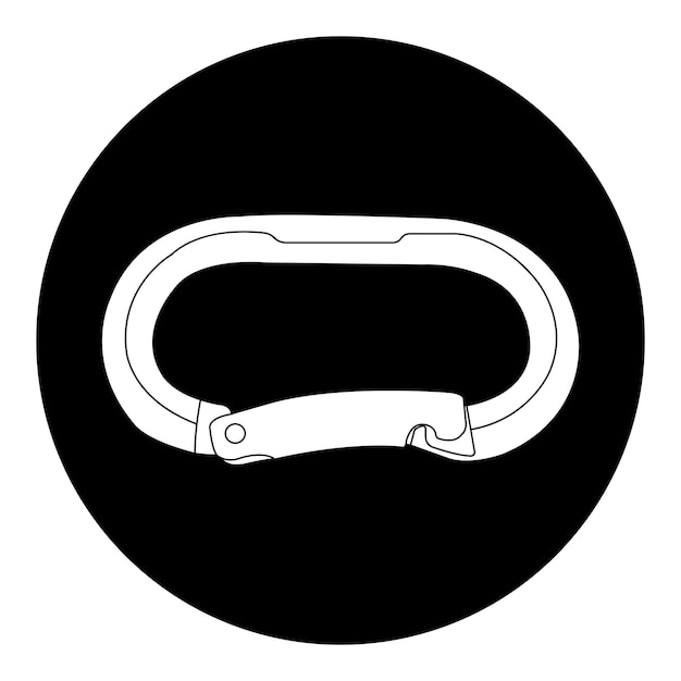 Premium Vector | Carabiner mountain equipment icon