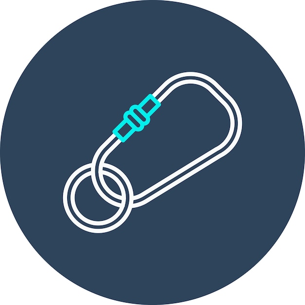 Carabiner vector icon can be used for protection and security iconset