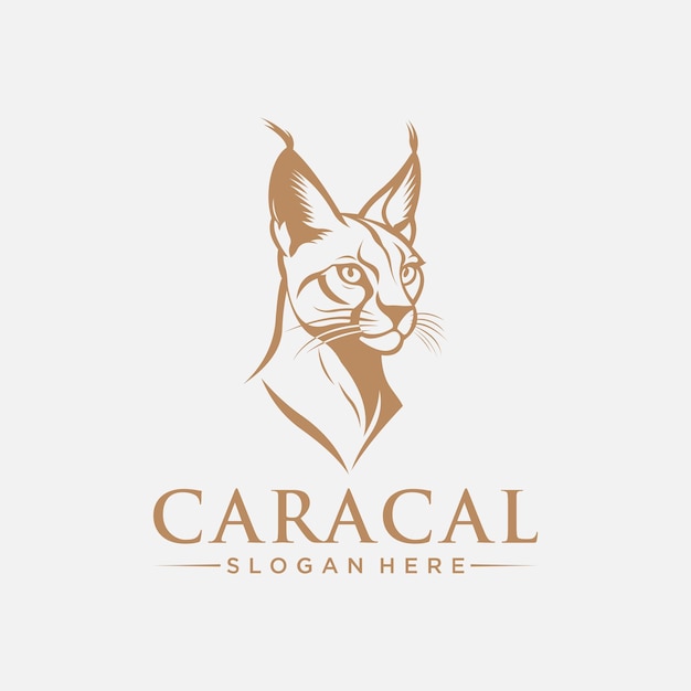 Vector caracal cat logo