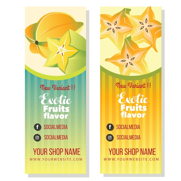 Carambola&#39;s exotische fruitbanner