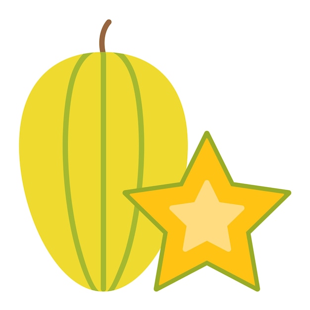 Vector carambola vector illustratie stijl