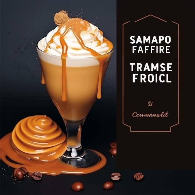 caramel franppuccino food menu social media post