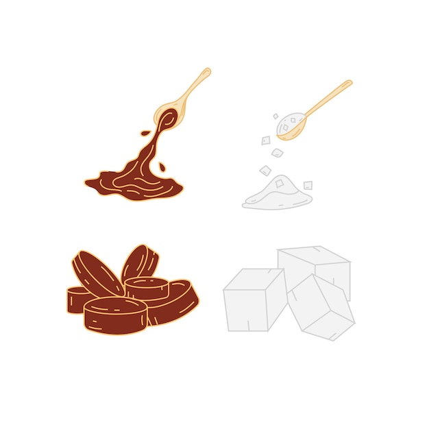 Vector caramel sauce vector collection