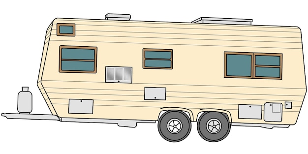 Caravan trailer vector