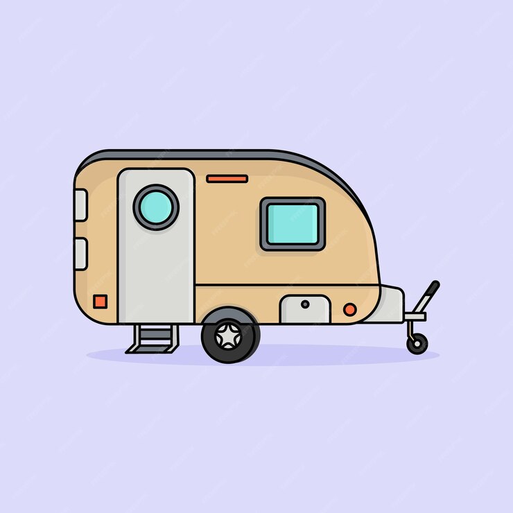 Premium Vector | Caravan vector illustration flat design style