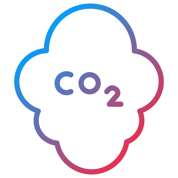 Vector carbon dioxide icon vector image can be used for global warming