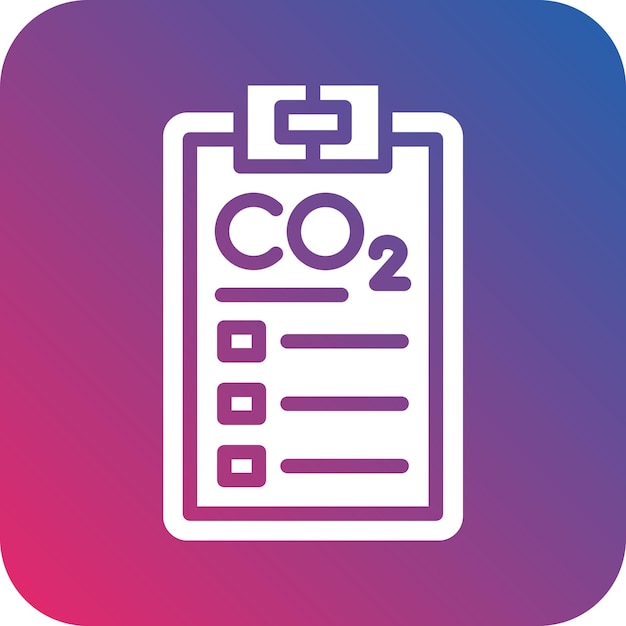 Vector carbon dioxide report icon style