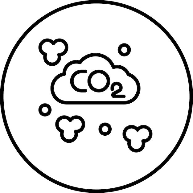 Vector carbon dioxide vector icoon illustratie van de hernieuwbare energie icoon set