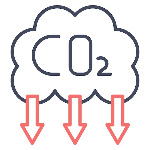 Vector carbon dioxide vector illustration style