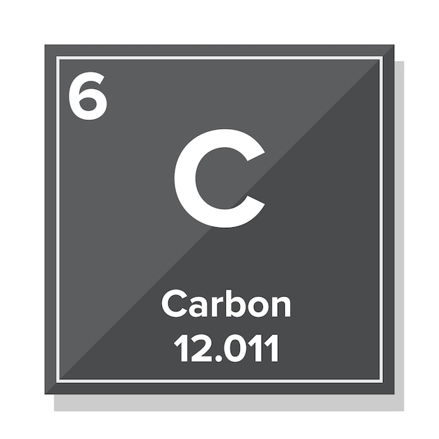 Vector carbon element, the concept of chemistry. periodic table of element