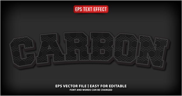 Vector carbon fiber hexagon texture text effect vector eps